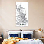 Palermo Minimalist City Map Wall Art