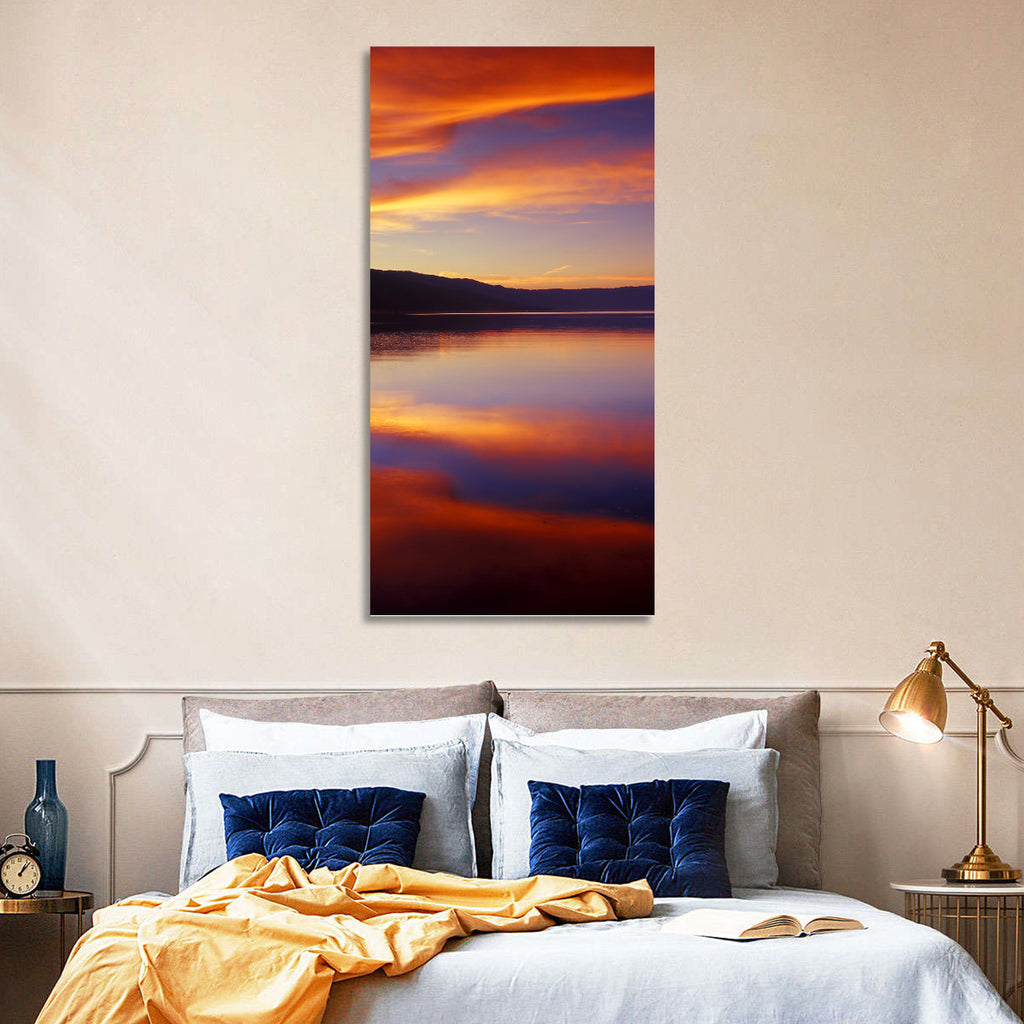 Dusk Over Mountain Lake Wall Art