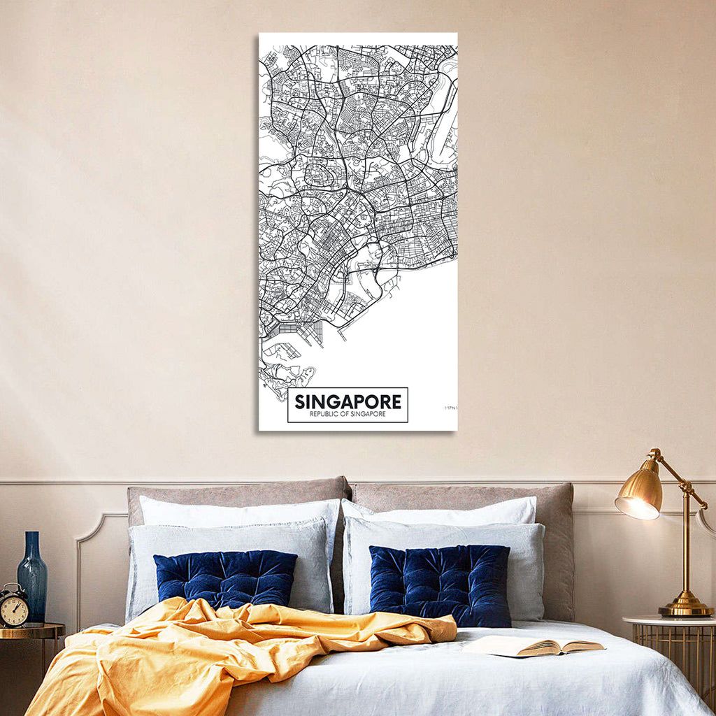 Singapore Minimalist City Map Wall Art