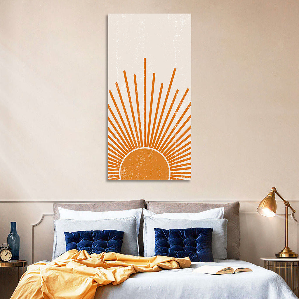 Warm Boho Sun Illustration Wall Art