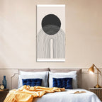 Minimalist Black Sun Wall Art
