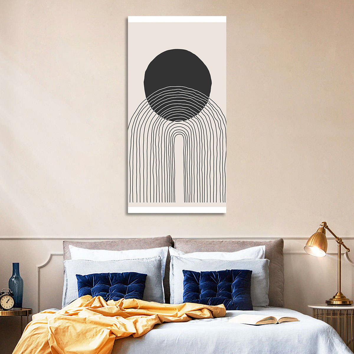 Minimalist Black Sun Wall Art