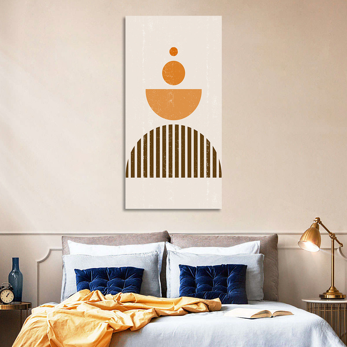 Striped Semicircle Composition Wall Art