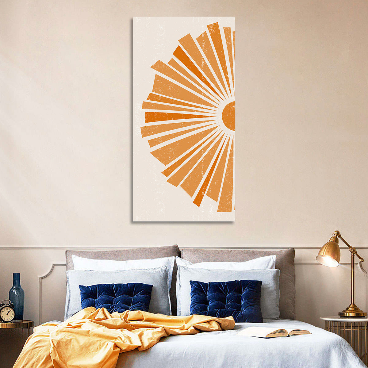 Semicircular Sunburst Minimalist Wall Art