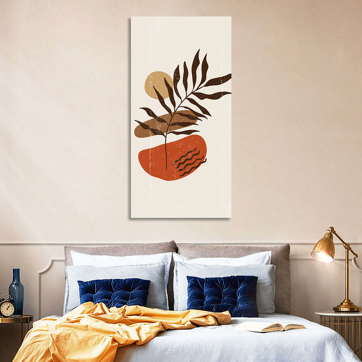 Fern with Terracotta Sun Wall Art