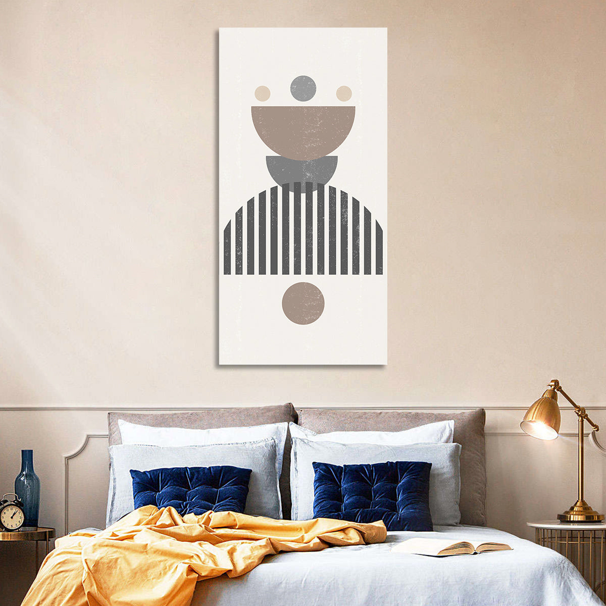 Stacked Sun and Moon Minimalist Wall Art