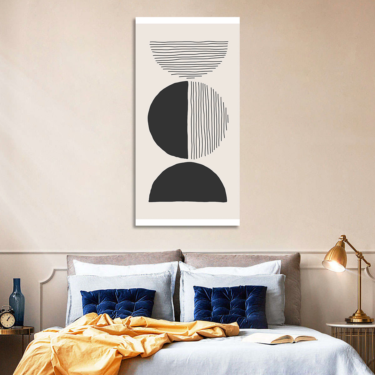 Moon Transition Wall Art in a room, portrait