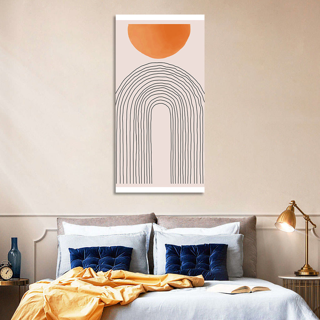 Geometric Sunset Arch Wall Art