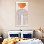 Geometric Sunset Arch Wall Art
