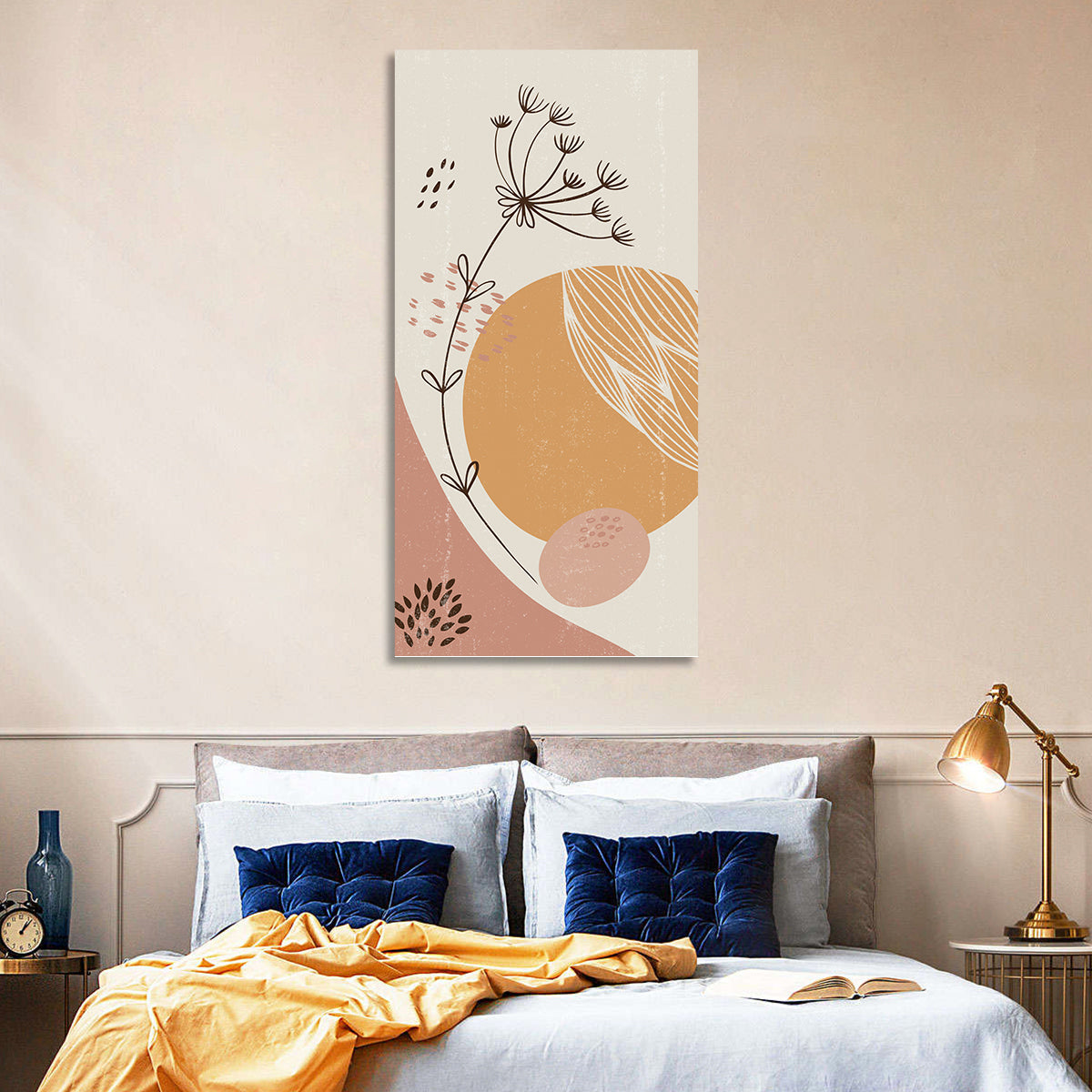 Terracotta Wildflower Abstract Wall Art
