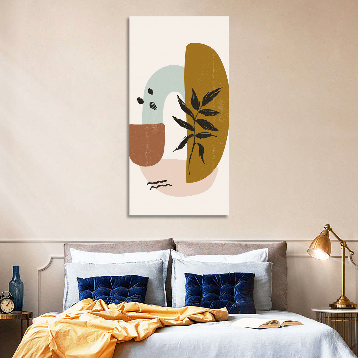 Broken Leaves Wall Art in a room, portrait
