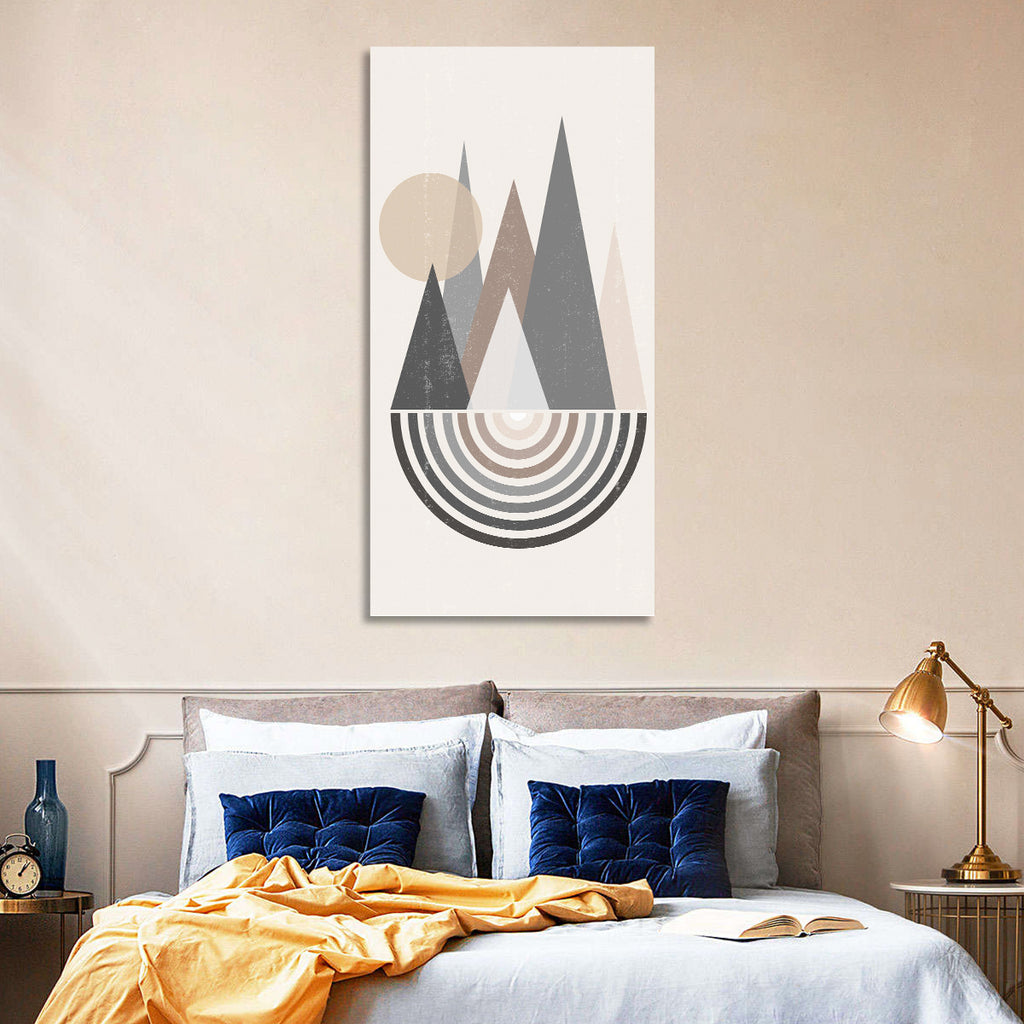 Minimalist Boho Pyramids Wall Art