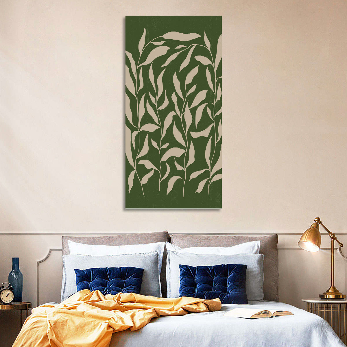 Botanical Stem Study Wall Art in a room, portrait