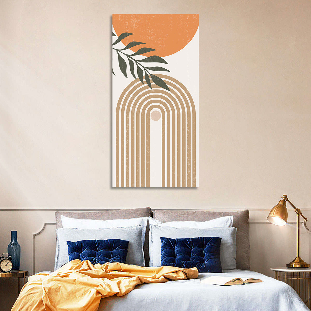 Sun Boho Paths Wall Art in a room, portrait