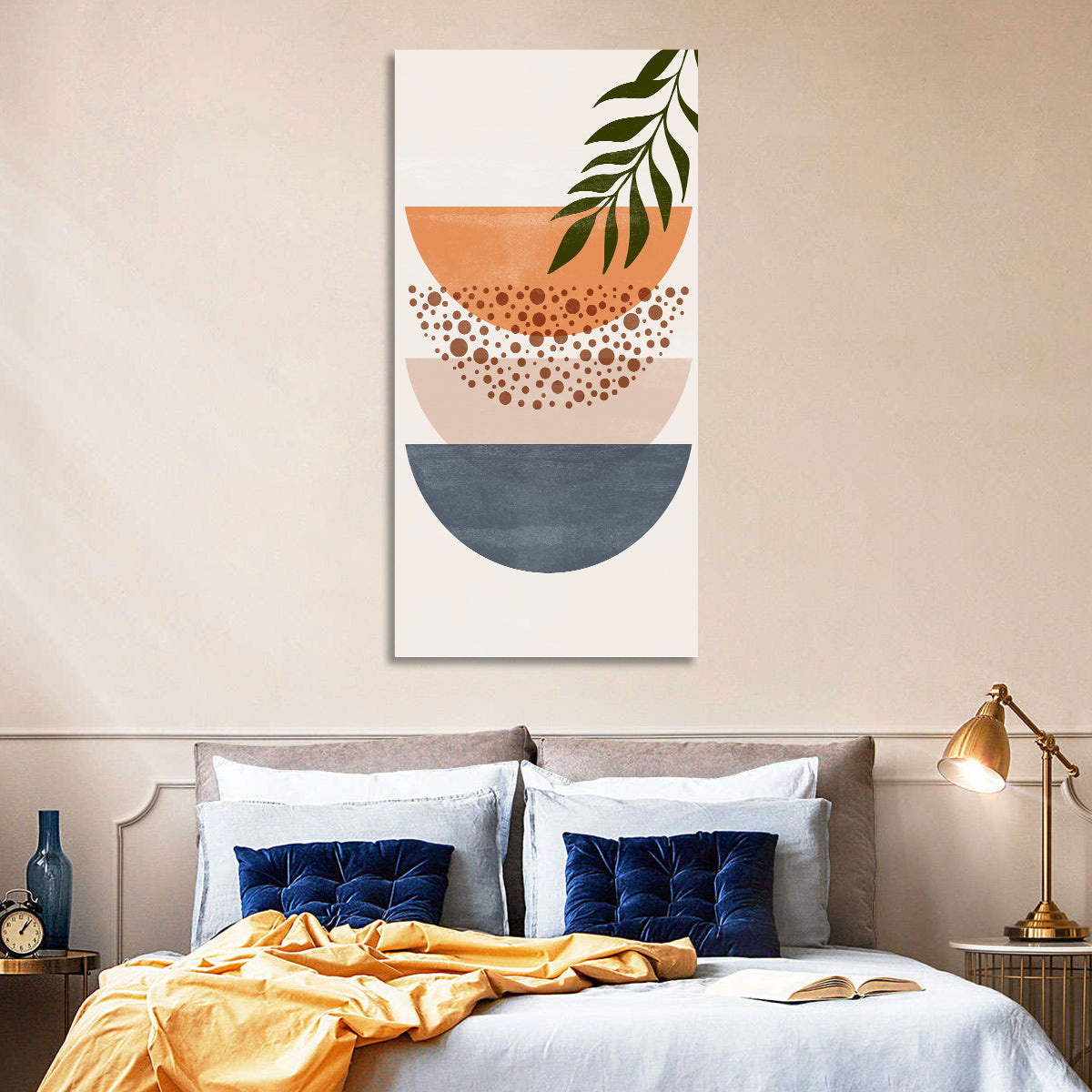 Stepping Stones Minimalist Wall Art in a room, portrait