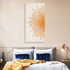Orange Sunburst Minimalist Wall Art