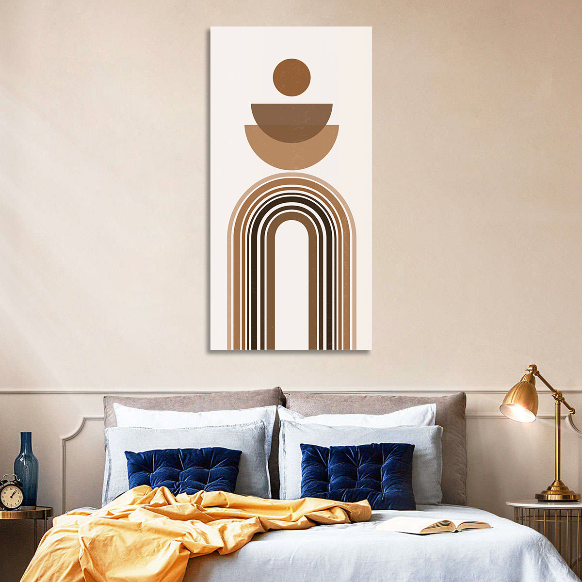 Neutral Rainbow Balance Wall Art in a room, portrait
