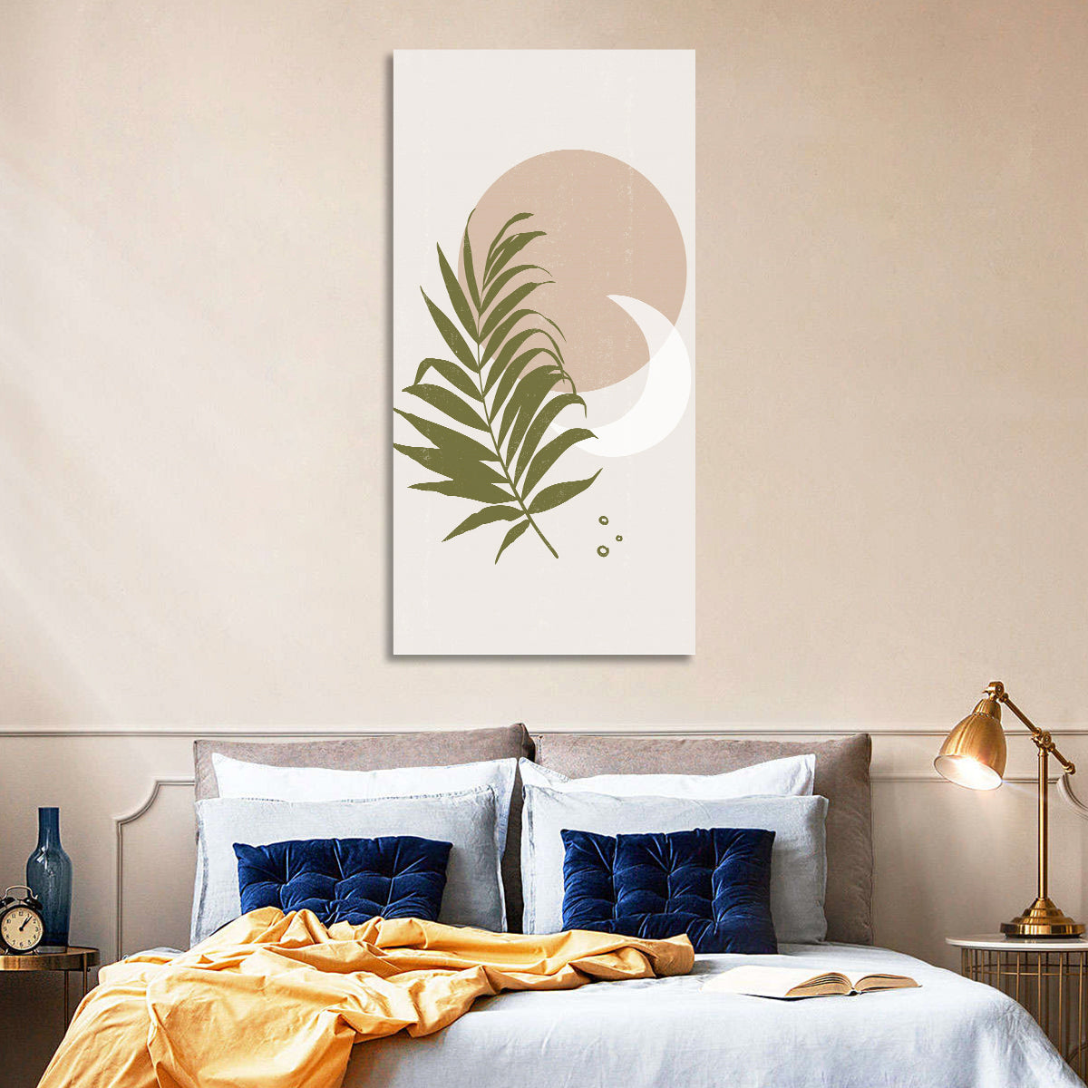 Palm Leaf Sun Study Wall Art in a room, portrait