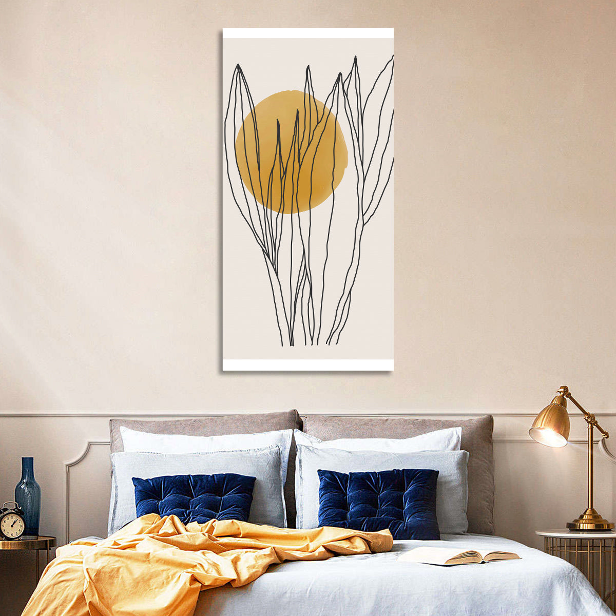 Leaves Catching Sun Wall Art in a room, portrait