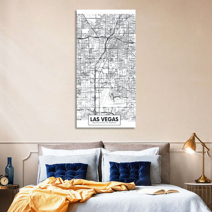 Las Vegas Street Grid Map Wall Art