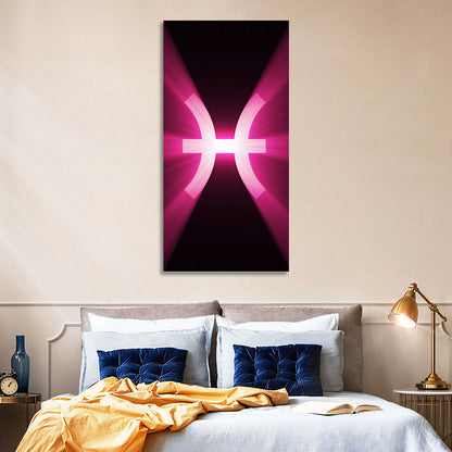 Magenta Pisces Symbol Wall Art