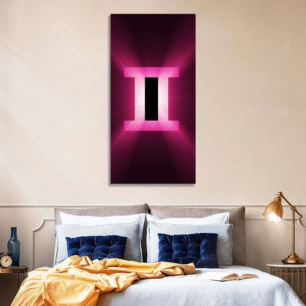 Radiant Gemini Symbol Wall Art