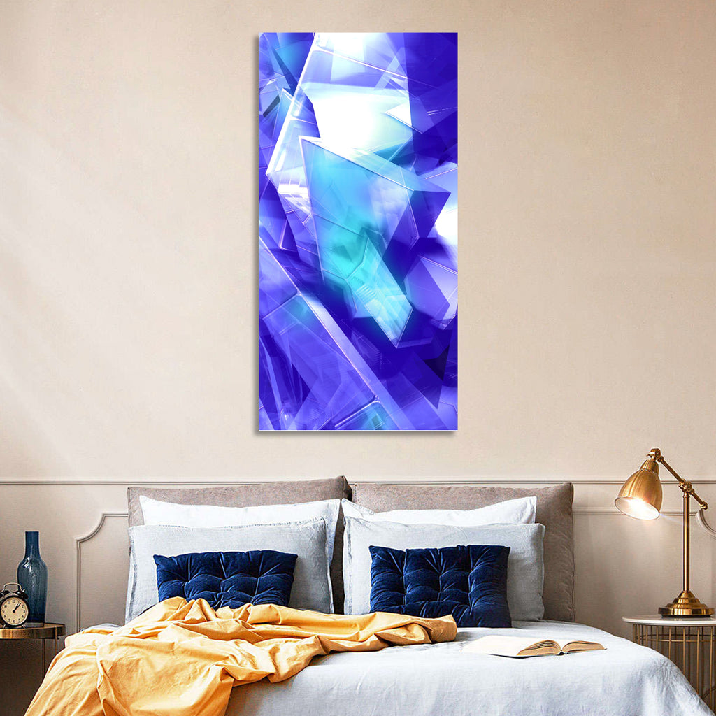 Icy Geometric Shards Wall Art