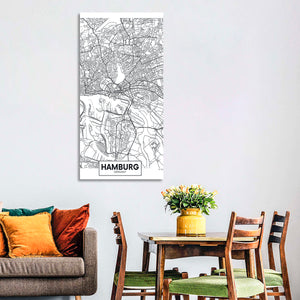 Hamburg City Map Wall Art