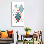 Scandinavian Teal Geometric Abstract Wall Art