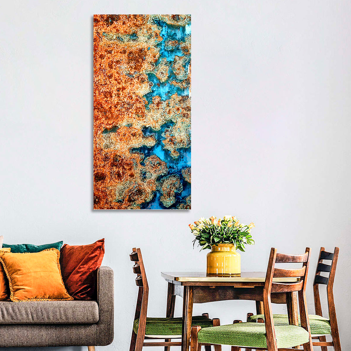 Rust Steel Abstract Pattern Wall Art