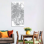 Sofia City Map Wall Art