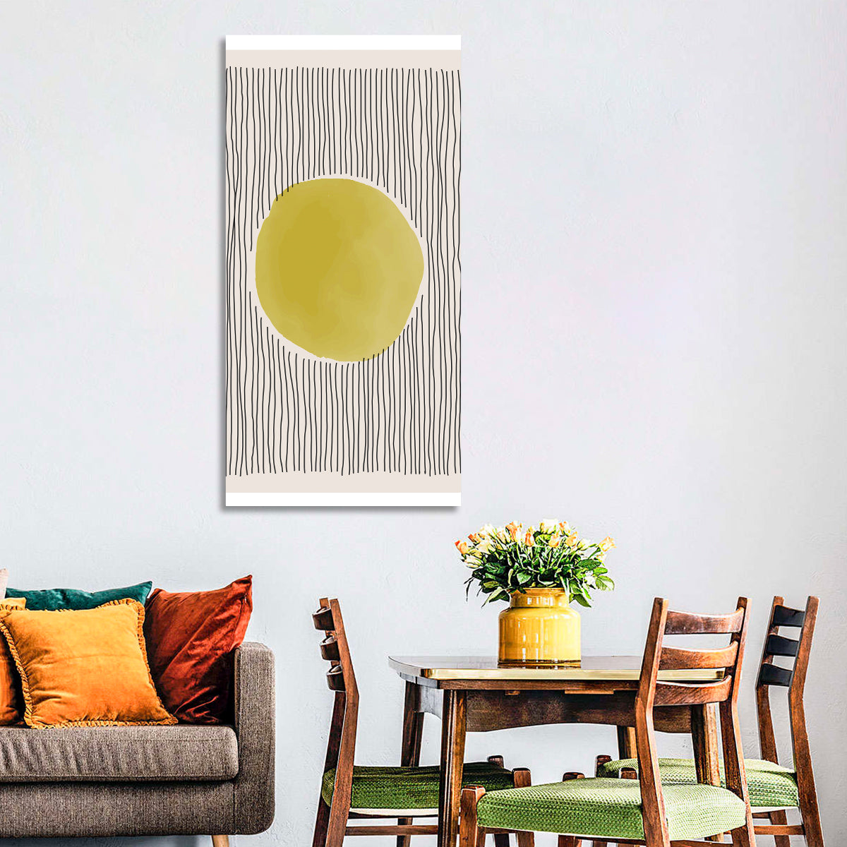 Watercolor Circle Minimalist Abstract Wall Art