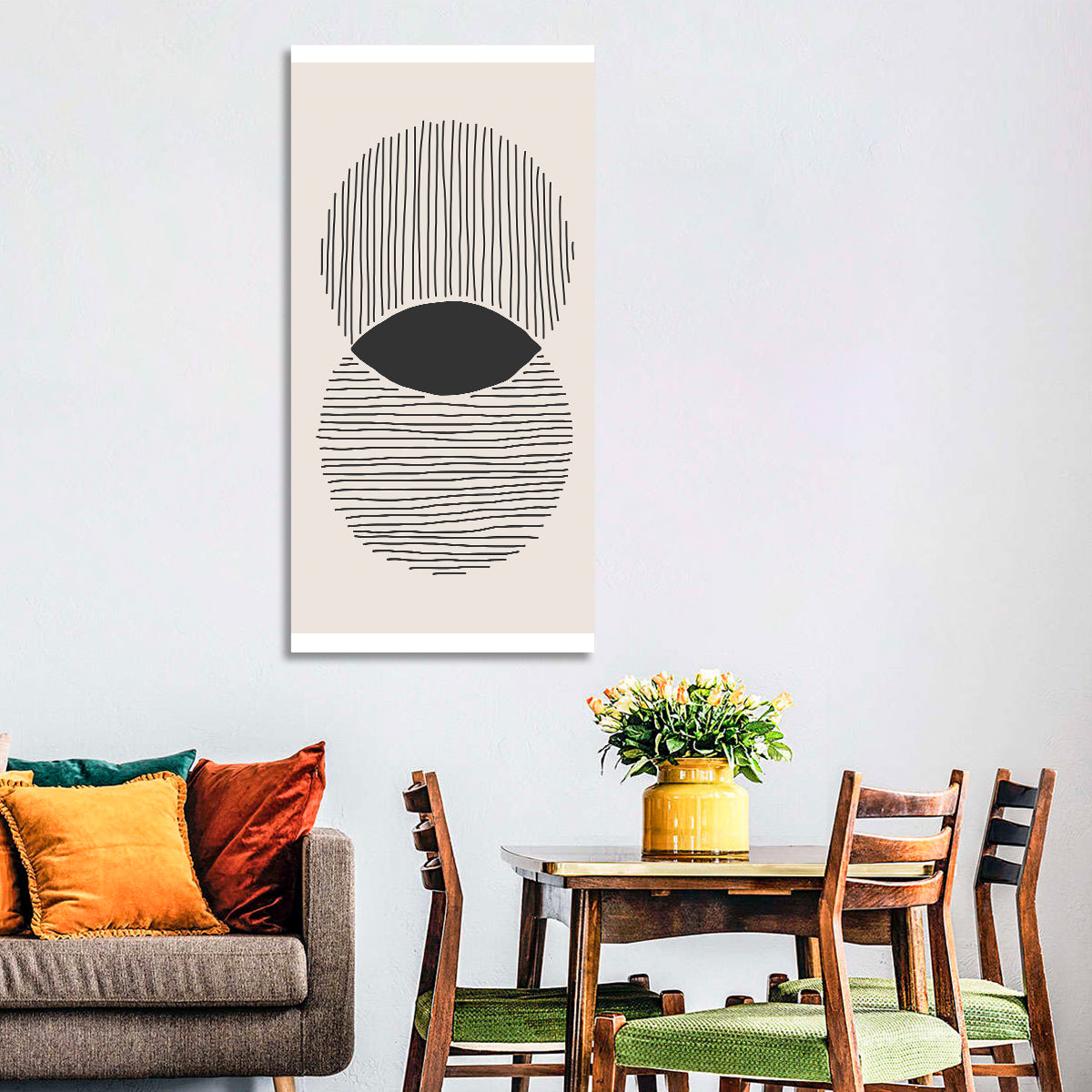 Boho Geometric Circles Wall Art
