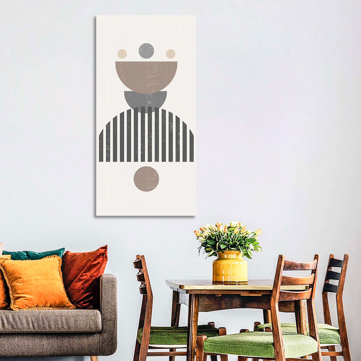 Stacked Sun and Moon Minimalist Wall Art
