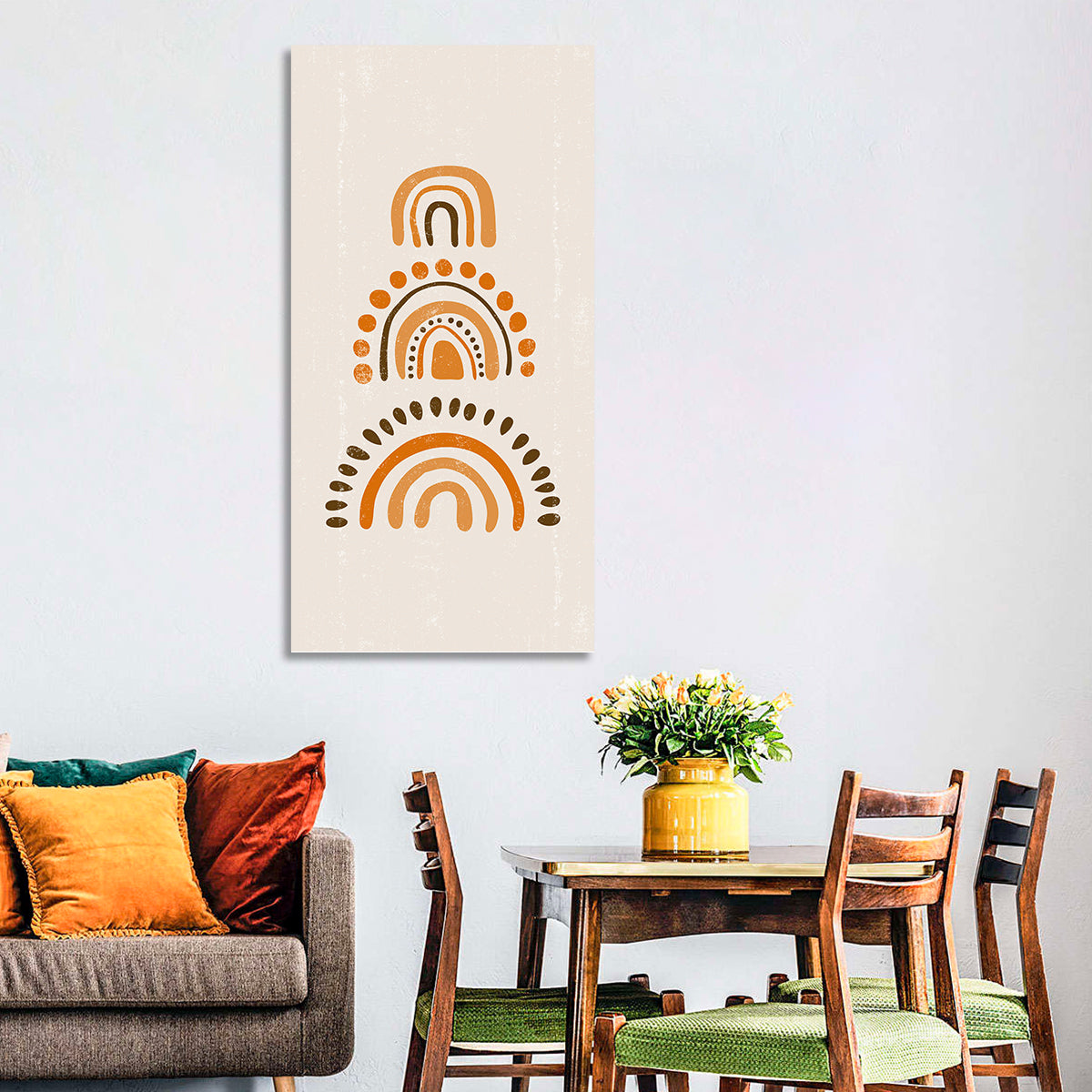 Vintage Boho Rainbow Arches Wall Art