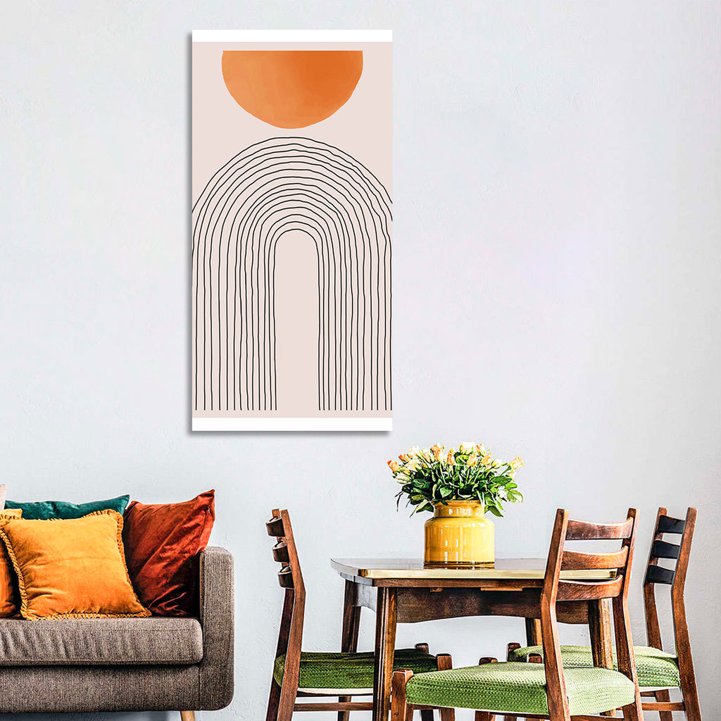 Geometric Sunset Arch Wall Art