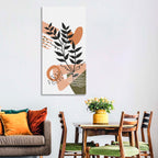 Olive Botanical Leaves Abstract Wall Art
