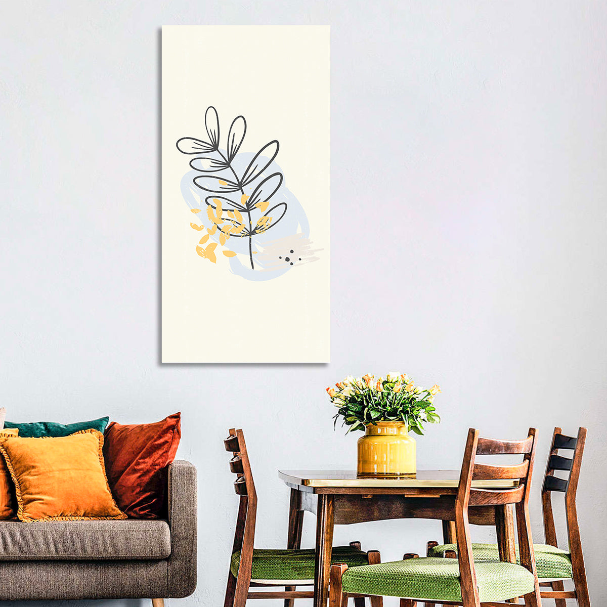 Falling Leaves Illustration Wall Art