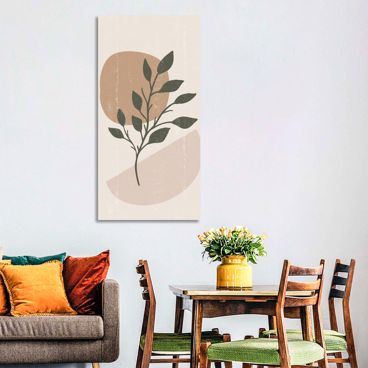 Boho Leaves Minimalist Wall Art