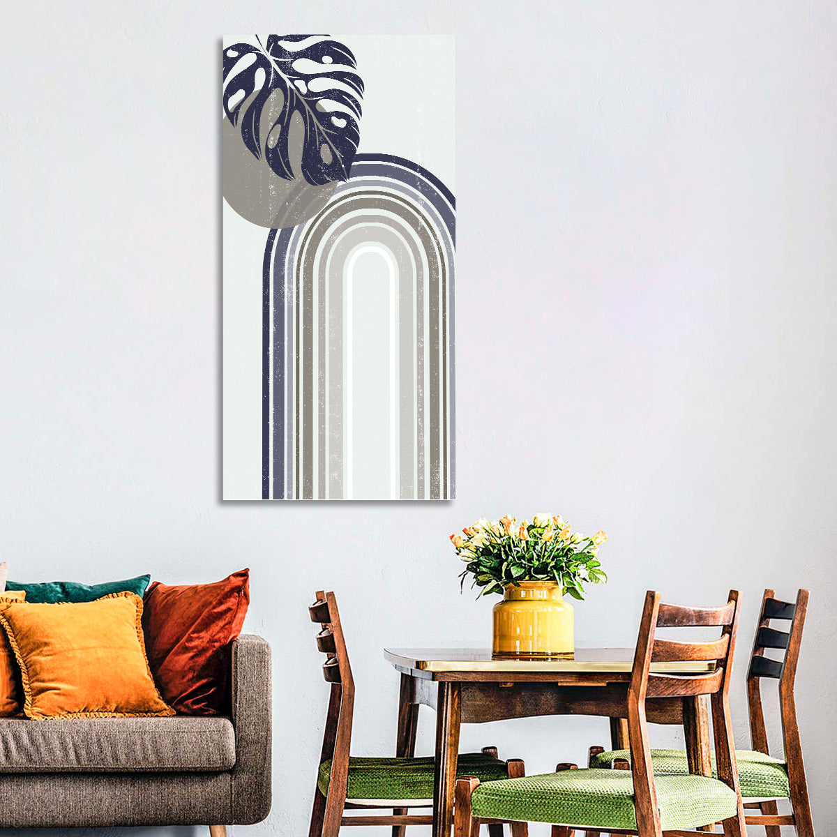 Door to Heaven Boho Abstract Wall Art in a room, portrait