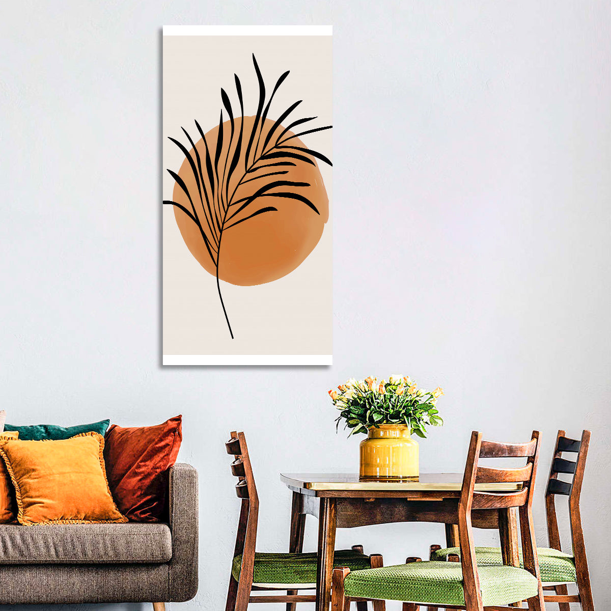 Long Palm Frond Minimalist Wall Art
