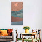 Minimalist Mountain Sunrise Wall Art