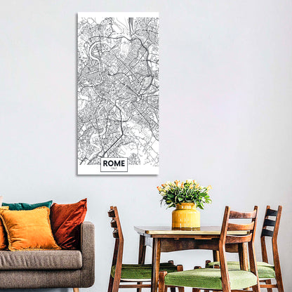 Rome City Map Wall Art