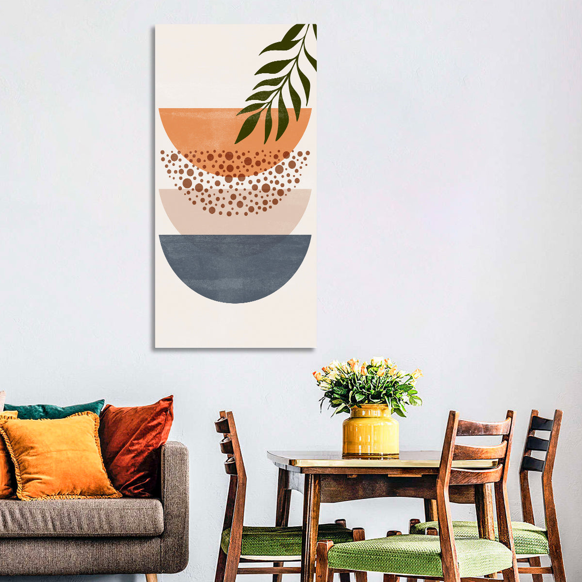 Stepping Stones Minimalist Wall Art in a room, portrait