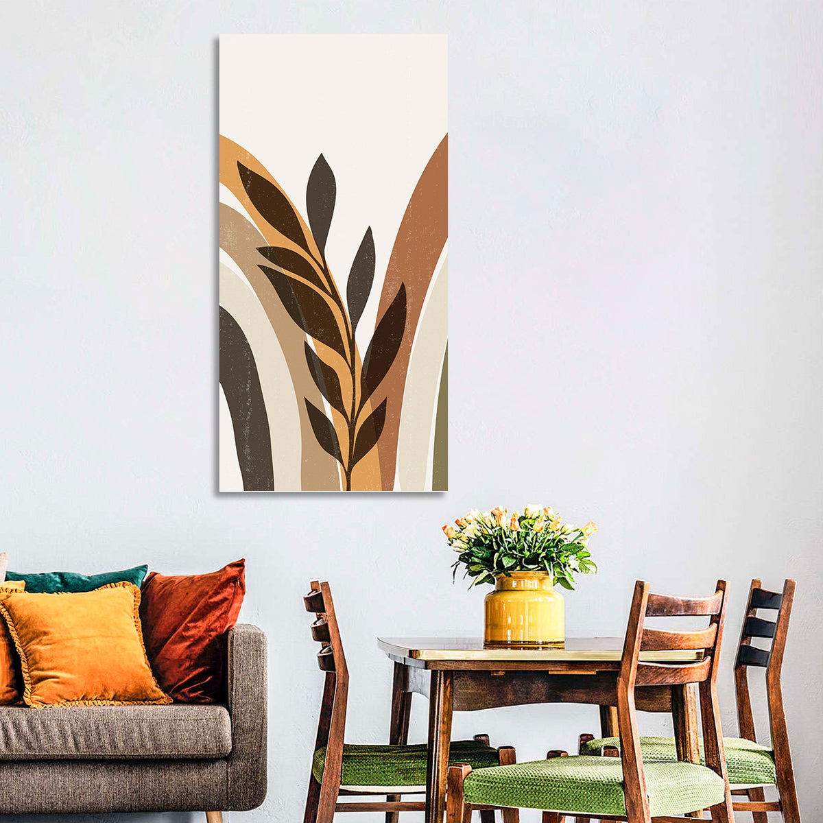 Tropical Boho Leaf Arches Wall Art