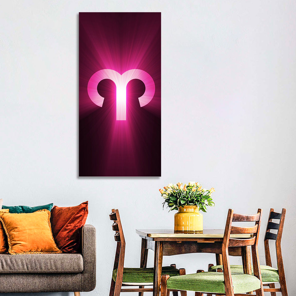 Radiant Aries Zodiac Emblem Wall Art