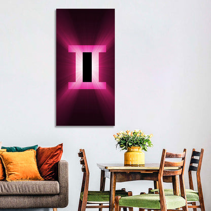 Radiant Gemini Symbol Wall Art