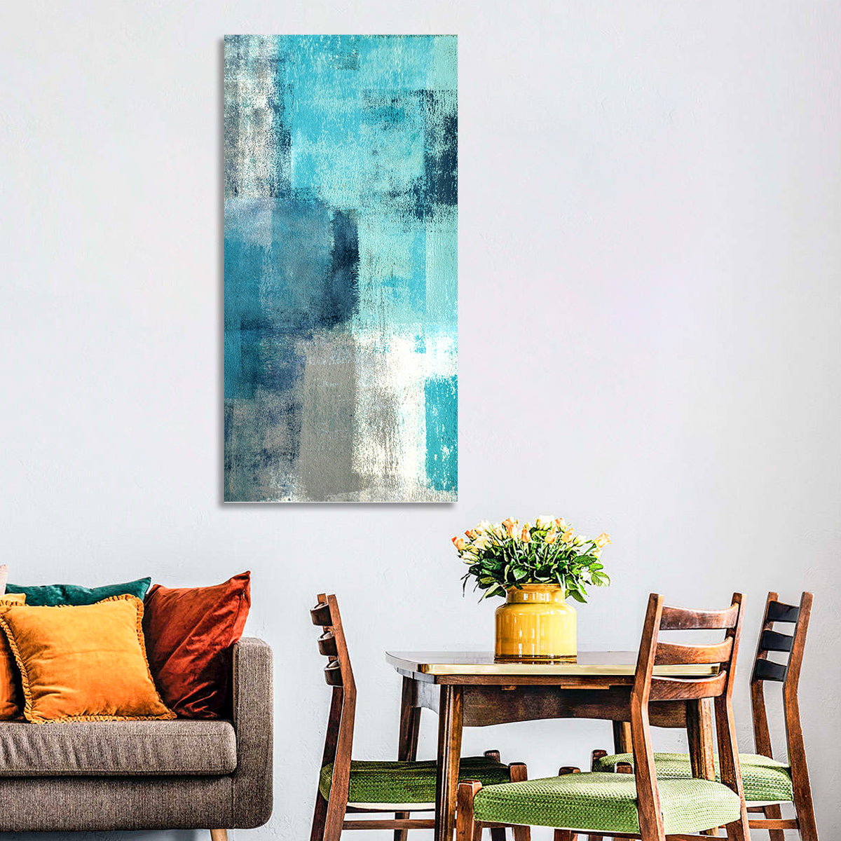 The Escape Abstract Wall Art in a room, portrait