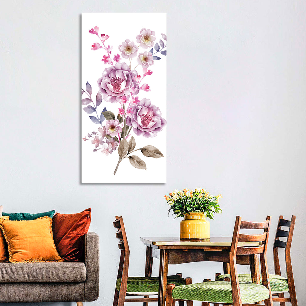 Lavender Watercolor Bouquet Wall Art