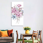 Pink Watercolor Bouquet Illustration Wall Art